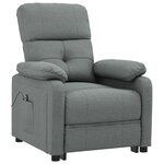 vidaXL Fauteuil inclinable électrique Gris foncé Tissu