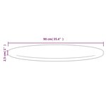 vidaXL Dessus de table Ø90x2 5 cm Bois de pin massif