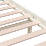 vidaXL Cadre de lit Blanc Bois massif 160x200 cm
