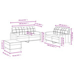 vidaXL Ensemble de canapés 3 Pièces avec coussins crème tissu