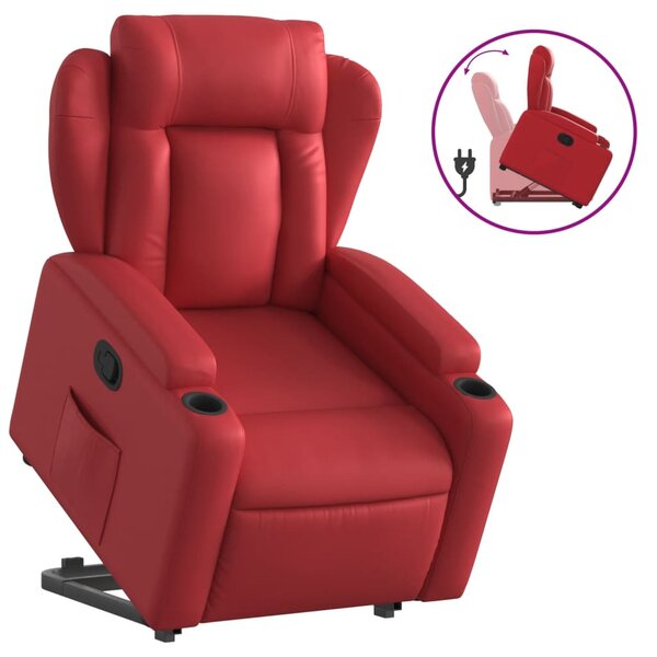 vidaXL Fauteuil inclinable Rouge Similicuir