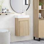 vidaXL Meuble de salle de bain avec robinet Chêne Sonoma