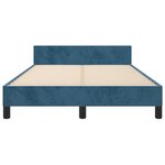 vidaXL Cadre de lit avec tête de lit Bleu foncé 120x200 cm Velours