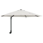 vidaXL Parasol Mural avec LEDs Sable 248 cm