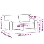 vidaXL Canapé à 2 places Cappuccino 120 cm Similicuir