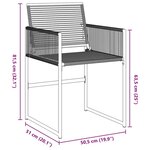 vidaXL Ensemble de salle à manger pour jardin 9 Pièces Noir Poly rotin