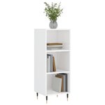 vidaXL Buffet blanc brillant 34 5x32 5x90 cm bois d'ingénierie
