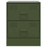 vidaXL Tables de chevet 2 Pièces vert 34 5x39x44 cm acier