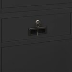 vidaXL Armoire de bureau Anthracite 90x40x180 cm Acier et verre trempé