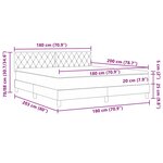 vidaXL Lit à ressorts avec matelas Vert foncé 180 x 200 cm tissu