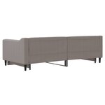 vidaXL Lit de jour avec gigogne sans matelas taupe 90x200 cm