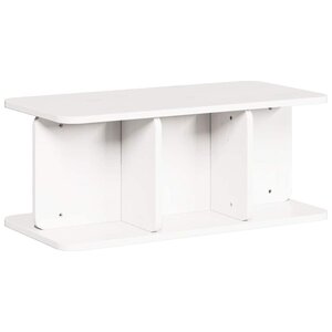 vidaXL Table basse Blanc 80 x 39 5 x 33 5 cm Bois massif en pin