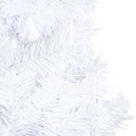 vidaXL Arbre de Noël artificiel pré-éclairé et boules blanc 180 cm PVC