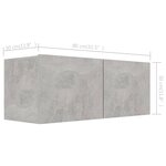 vidaXL Ensemble de meubles TV 7 Pièces Gris béton Bois d'ingénierie