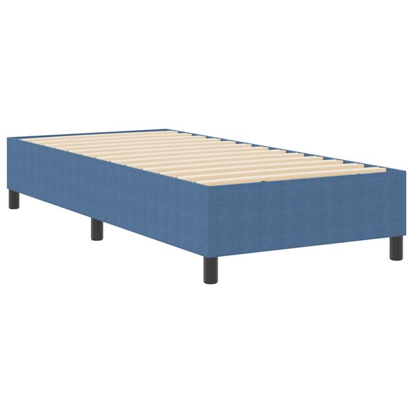 vidaXL Lit Box Spring Bleu 90x200 cm Tissu en velours côtelé