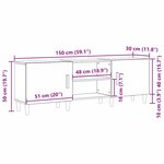vidaXL Meuble TV chêne artisanal 150 x 30 x 50 cm Bois d'ingénierie