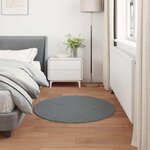 vidaXL Tapis en Fourrure Synthétique de Lapin Olite Anthracite Ø 80 cm