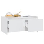 vidaXL Table basse blanc 90x50x41 5 cm bois d'ingénierie