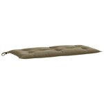 vidaXL Coussin de banc de jardin taupe mélangé 100x50x7 cm tissu