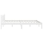 vidaXL Cadre de lit sans matelas blanc bois massif 160x200 cm