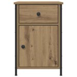 vidaXL Cabinet de chevet avec tiroir chêne artisanal 40 x 42 x 60 cm