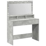 vidaXL Coiffeuse Gris béton 100 x 41 x 135 cm Bois d'ingénierie