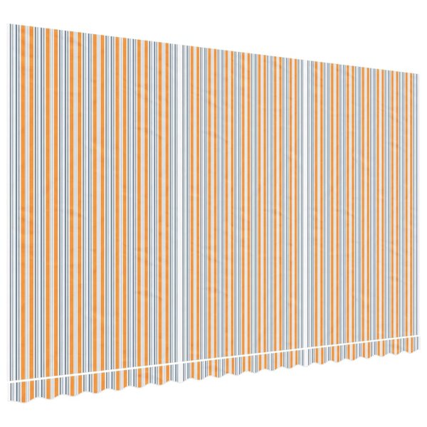 vidaXL Tissu de remplacement pour auvent rayures multicolores 5x3 m