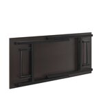 Table pliant de cuisine salle à manger hauteur réglable pour 4 personnes 120 cm marron et noir 03_0004362