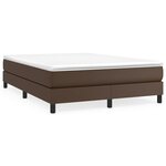 vidaXL Cadre de lit Marron 140x200 cm Similicuir