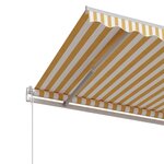 vidaXL Auvent rétractable automatique 500x350 cm Jaune et blanc