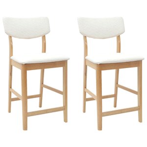 vidaXL Chaises de salle à manger 2 Pièces Naturel 48 x 49 x 95 cm