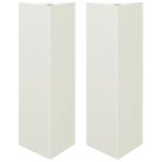 vidaXL Jardinières 2 Pièces blanc triangulaire 30x26x75 cm acier