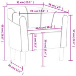 vidaXL Chaise cabriolet gris clair tissu