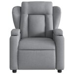 vidaXL Fauteuil de massage inclinable Gris clair Tissu
