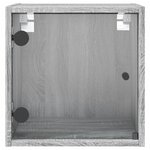 vidaXL Tables de chevet et portes vitrées 2Pièces sonoma gris 35x37x35cm