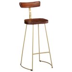 vidaXL Tabourets de bar lot de 2 49x43x103 cm bois de manguier massif