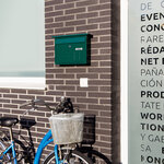 Boîte aux Lettres en Acier  Deco E5703  Fond Étroit  Anti-pluie  Vert