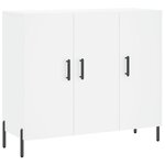 vidaXL Buffet blanc 90x34x80 cm bois d'ingénierie