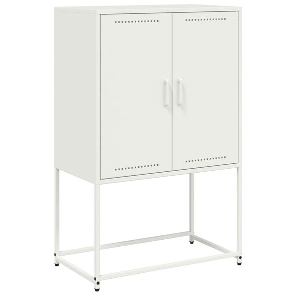 vidaXL Buffet haut blanc 68 5x38 5x107 cm acier