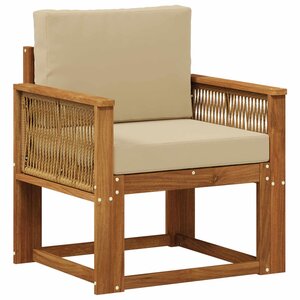 vidaXL Sofa de milieu extérieur Bois d'Acacia Massif Naturel