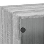 vidaXL Armoire murale avec portes en verre sonoma gris 35x37x100 cm