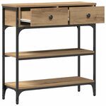 vidaXL Table Console avec tiroir chêne artisanal 72 5 x 25 x 75 cm