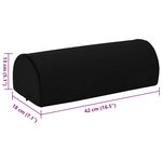 vidaXL Coussin de repose-pieds Uni Noir 42 x 18 x 13 cm