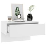 vidaXL Tables de chevet murales 2 Pièces Blanc
