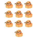 vidaXL Sangle d’arrimage à cliquet 10 Pièces 1 tonne 6 m x 38 mm Orange