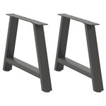 vidaXL Pieds de table basse en forme de A 2 pièces Anthracite 70 x (42-43) cm Acier