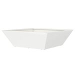 vidaXL Jardinière en acier blanche de 50x50x15 cm