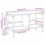 vidaXL Étagère Gris Sonoma 82 x 32 x 47 cm Bois d'ingénierie