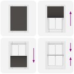 vidaXL Store plissé noir 90x150 cm largeur du tissu 89 4 cm polyester