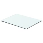 vidaXL Panneaux d'étagère 2 Pièces Verre Transparent 40 x 25 cm